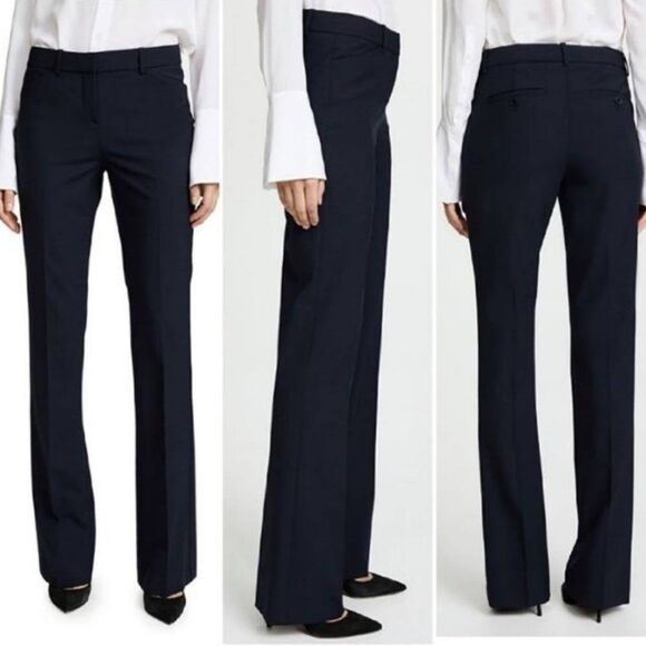 Theory Max C Virgin Wool Slacks Navy Size 4 - Picture 1 of 9